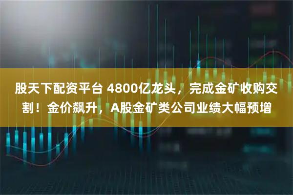 股天下配资平台 4800亿龙头，完成金矿收购交割！金价飙升，A股金矿类公司业绩大幅预增